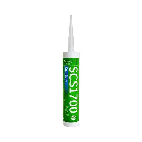 GE Silicones SCS1700 100% سيليكون مانع التسرب، أبيض، خرطوشة 10.1 أونصة سائلة، 12 عبوة، سدادة مرنة مقاومة للماء لختم المطبخ والحمام، والاستحمام، والأحواض، والبلاط، والأحواض وختم التركيبات in Kuwait