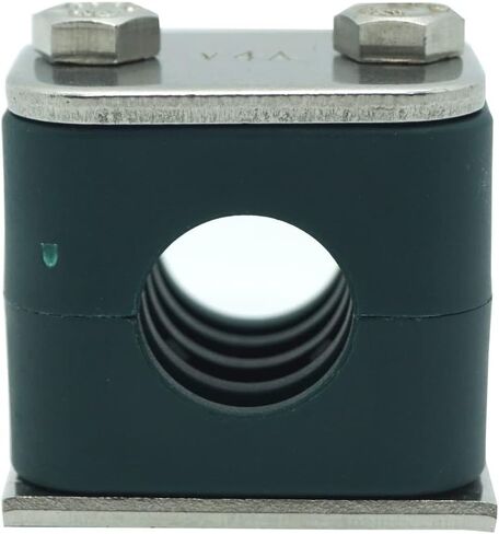 33.7MM Outer Diameter Metric Size STAUFF Standard Series Hydraulic Polypropylene Pipe Clamp, with Stainless Steel SS316 Top Base Plate & Metric Hex Bolts in Kuwait