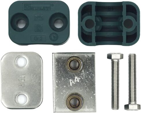 33.7MM Outer Diameter Metric Size STAUFF Standard Series Hydraulic Polypropylene Pipe Clamp, with Stainless Steel SS316 Top Base Plate & Metric Hex Bolts in Kuwait
