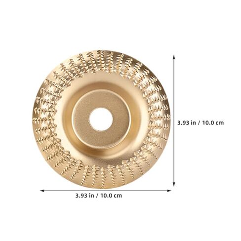 Angle Grinder Wood Carving Disc Set, 3Pcs Gold Grinding Wheel 5/8" Arbor | Tungsten Carbide Sanding Pads for 4 or 4.5 Inch Sander Tool, Heavy Duty Shaping Blades Kit for Stump Woodworking in Kuwait