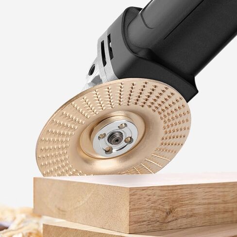 Angle Grinder Wood Carving Disc Set, 3Pcs Gold Grinding Wheel 5/8" Arbor | Tungsten Carbide Sanding Pads for 4 or 4.5 Inch Sander Tool, Heavy Duty Shaping Blades Kit for Stump Woodworking in Kuwait