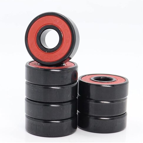 محامل 8 قطعة 608 2RS مضمنة الأسطوانة تزلج عجلة تحمل ABEC-9 8x22x7 مللي متر لوح التزلج الكرة 608RS الأحمر مختومة رمح in Kuwait