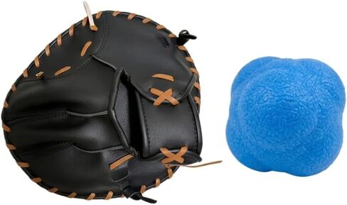 Pancake Glove Baseball Youth & Flat Gloves Softball Trainer with Agility Reaction Ball - Infield Mitt to Build Soft Hands (Ages 6-12, Right-Hand Throw) in Kuwait