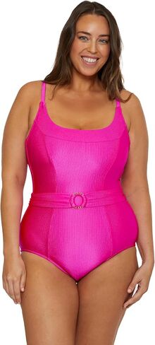 BECCA Women's Monte Carlo Plus Size One Piece Swimsuit, Square Neck, Adjustable, Bathing Suits for Women in Kuwait