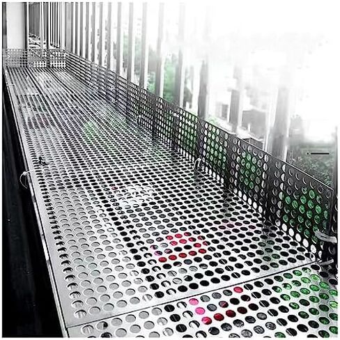 Stainless Steel Perforated Plate,Stainless Steel Perforated Plate 304, Leak-Proof Metal Sheets, 0.8mm/1mm Thickness, Durable Perforated Sheets for Windows, Ties & Gloves Included in Kuwait