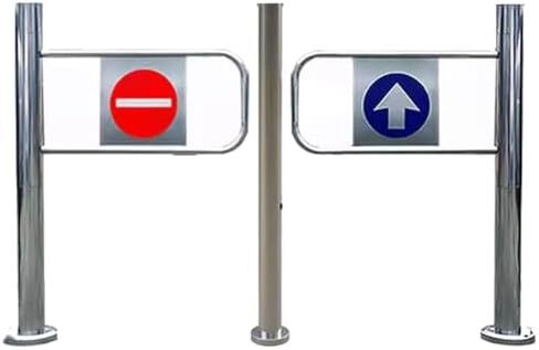 One-Way Traffic Door，Automatic Rebound Swing GateSwing Gate for Supermarket Entrance, Automatic Closing Safety Gate for Warehouse, Durable Store Swing Door with Brake (130x100 cm) - Import E in Kuwait