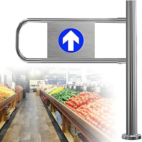 One-Way Traffic Door，Automatic Rebound Swing GateMetal Swing Gate for Supermarket Entrance Security - Self-Closing Spring-Loaded Safety Door, Ideal for Warehouse, Library, Shop, Industrial U in Kuwait