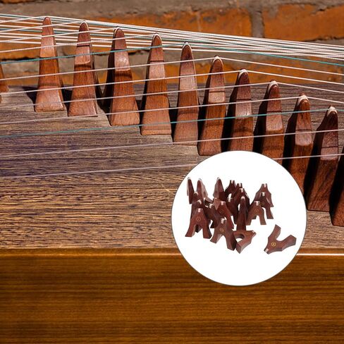 Toddmomy Wooden Guzheng Bridge Set 1-21 Strings Precision String Support Replacement Guzheng Musical Accessories Kit with Bridge Map in Kuwait