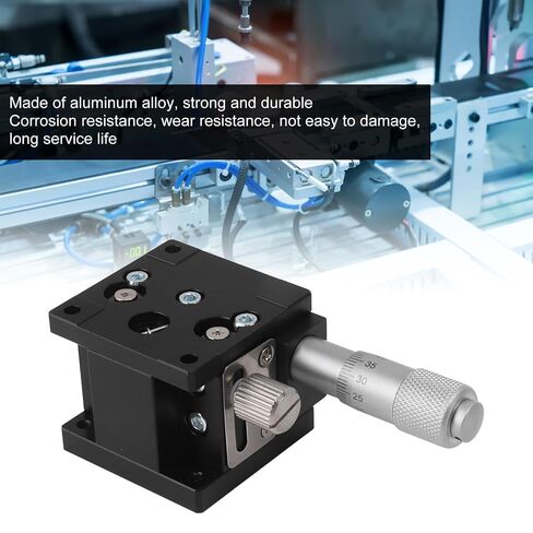 Precision Manual Linear Stage Z Axis Aluminum Alloy Sliding Table with Micrometer Adjustment for Optical Equipment and Touch Screen Production in Kuwait