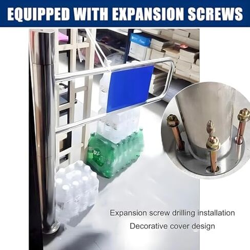 One-Way Traffic Door，Automatic Rebound Swing GateAutomatic Closing Metal Swing Gate - One-Way Traffic Safety Gate for Supermarkets & Warehouses, Built-in Spring Design, Secure Access 60x100c in Kuwait