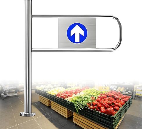 One-Way Traffic Door，Automatic Rebound Swing GateAutomatic Closing Metal Swing Gate - One-Way Traffic Safety Gate for Supermarkets & Warehouses, Built-in Spring Design, Secure Access 60x100c in Kuwait