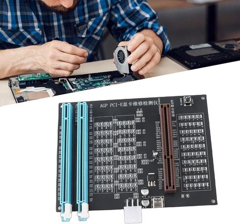 جهاز اختبار بطاقة الرسومات من جينوكو مع جهاز اختبار بطاقة الرسومات الفيديو AGP PCI E ثنائي الغرض لعرض الفيديو للكشف السريع عن الأخطاء in Kuwait