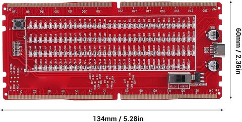 بطاقة اختبار ذاكرة الوصول العشوائي DDR5 من Fafeicy، مصدر طاقة مزدوج، فتحة سطح المكتب لخادم RDIMM، ضوء LED، سرعة 6.4 جيجابت في الثانية، مثالية لإصلاح اللوحة الأم للكمبيوتر in Kuwait