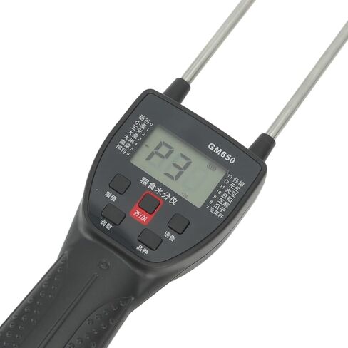 Grain Tester High Accuracy Dual Probe Meter for Rice Wheat Corn with Voice Prompt for Grain Transfer Processing 15.2x2.3x1.4in in Kuwait