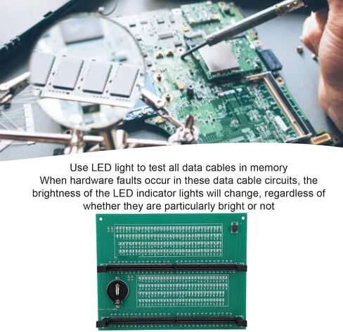 Hilitand DDR5 Memory Tester, LED Indicator for Fault Detection with Type C Power Supply, for DDR5 UDIMM RDIMM Modules in Kuwait