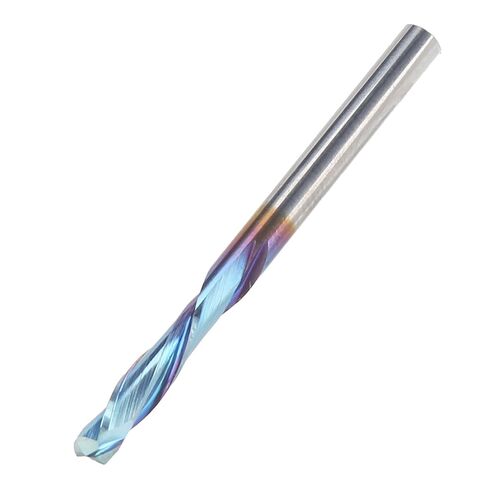 5 Piece Milling Cutter Set 2 Flute Straight Shank Tungsten Steel End Mill for CNC Carving and Metalworking 3.175 x 12 x 40 mm Nano Blue Coating for Aluminum Copper and Steel in Kuwait