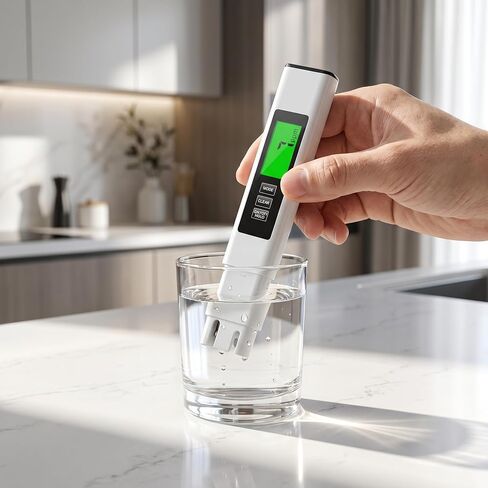 جهاز اختبار المياه الرقمي 4 في 1 TDS Meter، TDS EC دقيق ودرجة الحرارة (درجة مئوية/درجة فهرنهايت) متر 0-9999 جزء في المليون لمياه الصنبور، نظام RO، حوض السمك in Kuwait