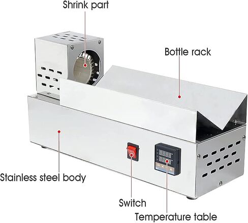 Electric PVC Capsule Shrinking Machine,Wine Capsule Sealing Machine with Thermostatic Digital Display for 80mm PVC Capsules in Kuwait