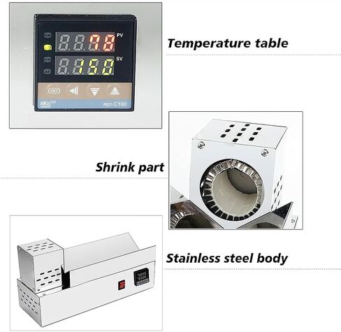 600W Horizontal PVC Capsule Shrinking Machine, Wine Bottle Capsule Sealing Machine LCD Display Stepless Temperature Adjustment in Kuwait