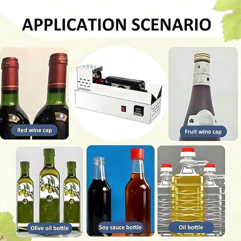 PVC Capsule Shrinking Machine, 600W Wine Bottle Heat Shrinker with Digital Temperature Control 150-170°C, 5-8s Fast Sealing in Kuwait