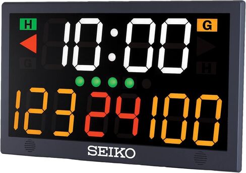 لوحة نتائج LED متعددة الوظائف من Ultrak Seiko KT-601 - لوحة نتائج رقمية محمولة على سطح الطاولة مع مؤقت للعب، وجهاز تحكم عن بعد، وأوضاع العد التنازلي ومحدد السرعة لكرة السلة والكرة الطائرة والتنس والرياضات الداخلية in Kuwait