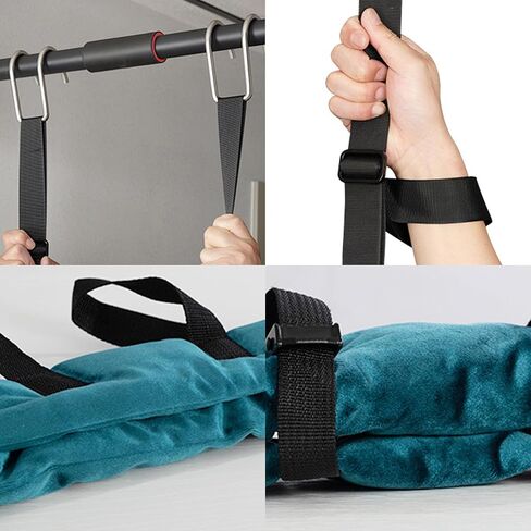 Cervical Neck Traction Device for Horizontal Bar Home Use, Portable Adjustable Neck Stretcher Traction Harness with Hook for Decompression, Chin Comfortable, 330 lbs Support in Kuwait