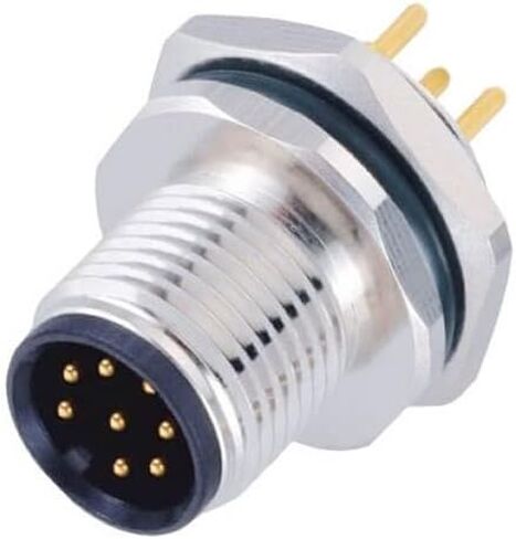 10pcs M12 Plug Connector A Coding Rear Mounting Thread M16x1 in Kuwait