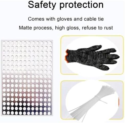 Stainless Steel Perforated Plate,304 Stainless Steel Perforated Plate - Decorative Metal Sheets, Leak-Proof Grilles, Durable Perforated Stainless Steel Sheets for Home & Industrial Use in Kuwait