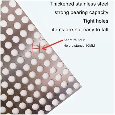 Stainless Steel Perforated Plate,304 Stainless Steel Perforated Plate - Decorative Metal Sheets, Leak-Proof Grilles, Durable Perforated Stainless Steel Sheets for Home & Industrial Use in Kuwait
