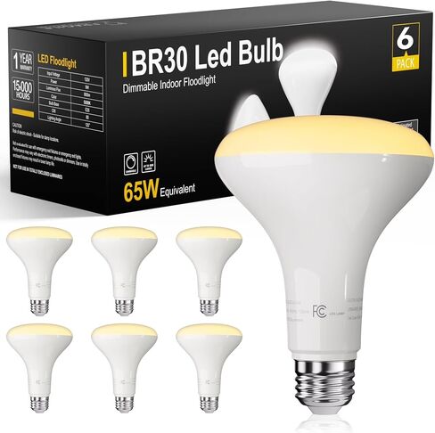LED Daybetter BR30 مصابيح LED LED ضوء الفيضان الداخلي ، 5000k ضوء النهار المصباح LED أبيض 65 واط مكافئ ، قابلة للضايق ، قاعدة E26 ، 800 لتر ، يمكن لمبة في غرفة المعيش in Kuwait