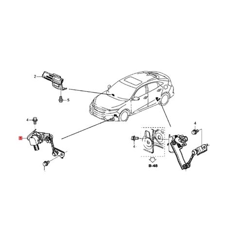 Altitude Control 33136-TEX-Y01 Front Adjustment Sensor Body Height Level for Civic H2016-2021 33136TEXY01 in Kuwait
