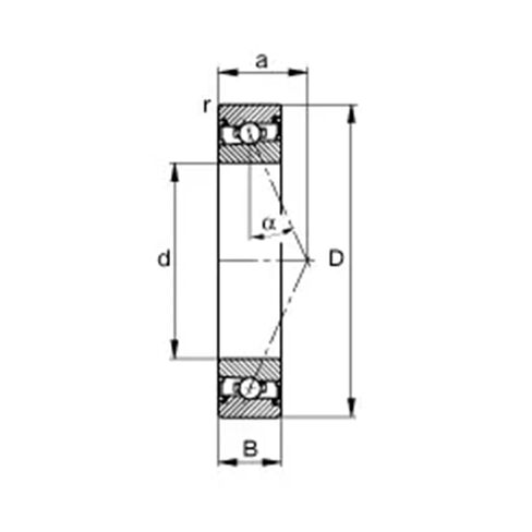 1 قطعة 7008 H7008C 2RZ P4 40x68x15 ABEC7 مختومة محامل الاتصال الزاوي آلة الحفر المغزل in Kuwait