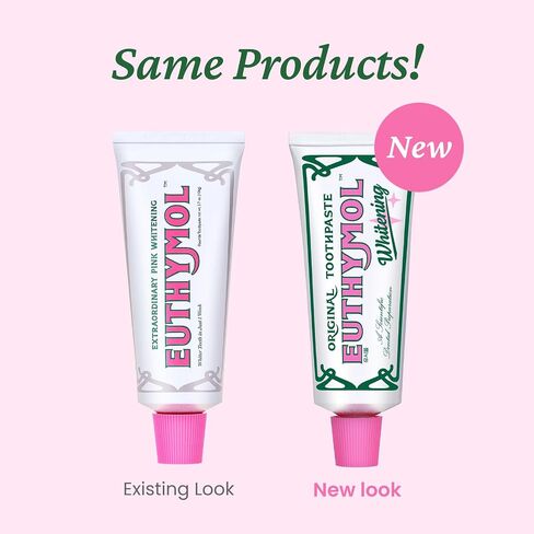 EUTHYMOL Whitening Toothpaste Gift Set (3.7fl oz*2, Sqeezer Set) - Stain Removal in 2 Weeks, Long-Lasting Freshness for Sensitive Gum & Teeth. Bad Breath, Cavity Prevention in Kuwait
