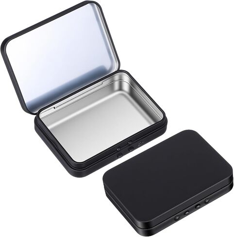 2 Pack Floss Pick Dispenser with Mirror, Portable Floss Dispenser for On-the-Go, Black Compact Metal Container Travel-Floss Picks Case in Kuwait