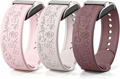 3 عبوات منقوشة بالزهور متوافقة مع حزام بديل Hume Band 1.0 | سيليكون ناعم ومقاوم للماء، حزام رياضي قابل للتعديل، نمط زهور لفرقة هيوم الصحية للرجال والنساء in Kuwait