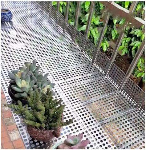 Stainless Steel Perforated Plate,304 Stainless Steel Perforated Plate, 0.8mm Thick Leak-Proof Metal Sheets, Durable Perforated Sheets for Windows, Ties & Gloves Included, Perfect for DIY Pro in Kuwait