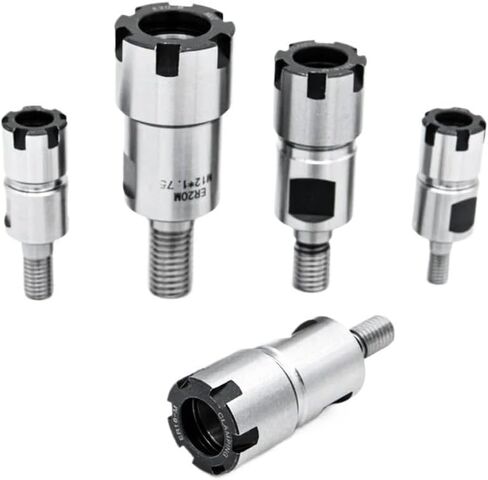1pc ER8 ER11 ER16 ER20 M6 M8 M10 M12 Thread Cutter Head Cutting Tool Extension Bar CNC Lathe Machine Milling(ER16-M8) in Kuwait