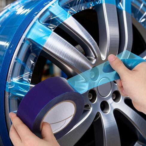 MAGICLULU PE Wheel Edge Protection Tape, Blue Rim Scratch Guard Film, Alloy Hub for Tire Changing, Automotive Repair Mount Strip, Car Motorcycle Anti Scuff Protectors, 1 Roll in Saudi Arabia