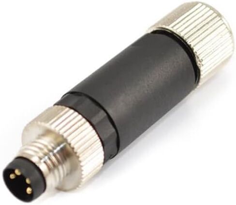 10 قطعة M8 التوصيل مقاوم للماء IP67 4 دبابيس ذكر تجميع مستقيم كابل موصل معدني in Kuwait