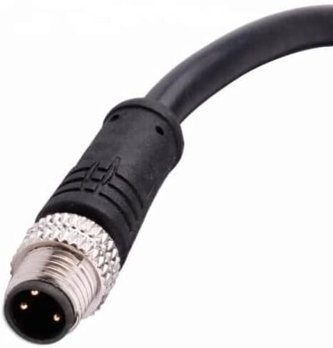 10 قطعة M8 3pin ذكر أنواع التوصيل IP67 مقاوم للماء صب نوع 3 النوى موصل مع سلك 1 متر 24AWG in Kuwait