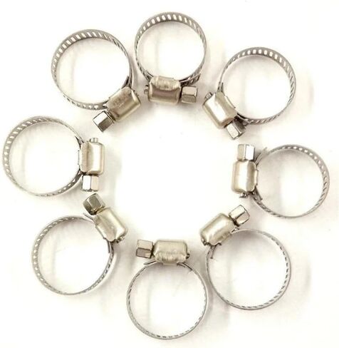 55Pcs 16-25mm Worm Drive Adjustable Stainless Steel Fuel Line Hose Clips Hoop Clamps in Saudi Arabia