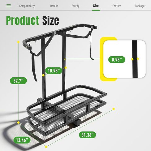 WUTIST Golf Bag Holder Compatible with Club Car/EZGO/Yamaha with 2" Receiver Golf Cart Rear Seat Bag Holder Rack Steel Powder Coated Black in Kuwait