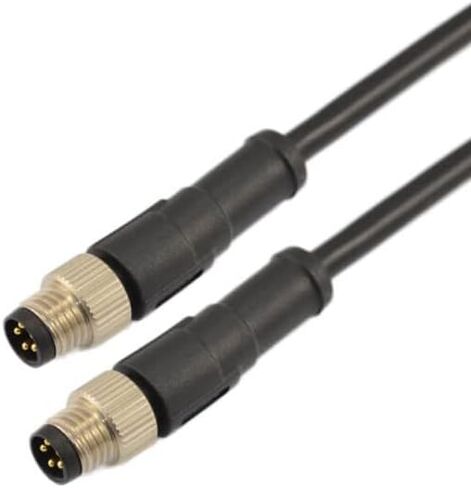 10 pcs M8 Cable B Coding 5Pin Male Plug to with Extenstion 75CM 24AWG Wire in Kuwait