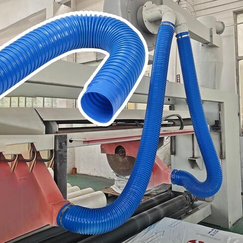 Premium Workshop Dust Collection Hose - 3m (9.8ft) PVC Vacuum Extension for Woodworking Tools, Air Ducting Pipe (ID 60mm/2.4in) - Ideal for Dry Shop & Kitchen Exhaust in Kuwait