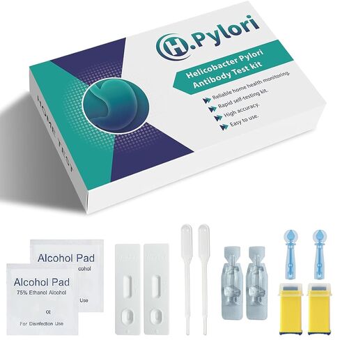 Helicobacter Pylori Home Test Kits - 2 Pack, Fast & Easy Reading, Accurate Self-Check Delivers Results Within 10-15 Minutes for Home Use in Kuwait