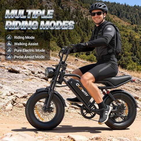 500W/750W FAT TIRE TREAL DIRT BIKE للبالغين ، 48V 13.5AH/18AH بطارية قابلة للإزالة 16 "/20" دراجة نارية كهربائية مع سرعة قصوى 31 ميل في الساعة ، ومجموعة 40-70 ميلًا ، تعليق كامل in Kuwait