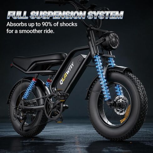 500W/750W FAT TIRE TREAL DIRT BIKE للبالغين ، 48V 13.5AH/18AH بطارية قابلة للإزالة 16 "/20" دراجة نارية كهربائية مع سرعة قصوى 31 ميل في الساعة ، ومجموعة 40-70 ميلًا ، تعليق كامل in Kuwait