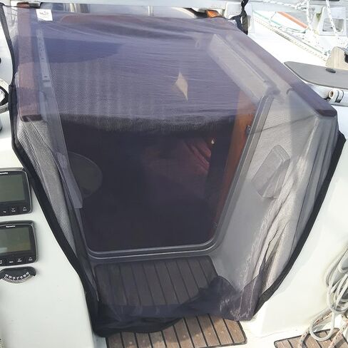 SOGEMAN 60" X 68" Mosquito net/Insect Screen for The Boat companionway | Fast Install Over The companionway. Stays in Place with Weighted Band. in Kuwait