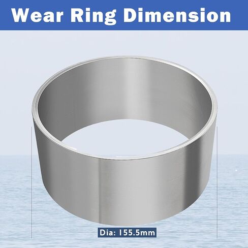 155.5mm Stainless Steel Impeller Wear Ring Replacement for Sea Doo 4-Tec GTX GTI GTS SE Limited Wake 130 155 185 Replace 267000104 267000419 271001236 267000021 Jet Jump Ring in Kuwait