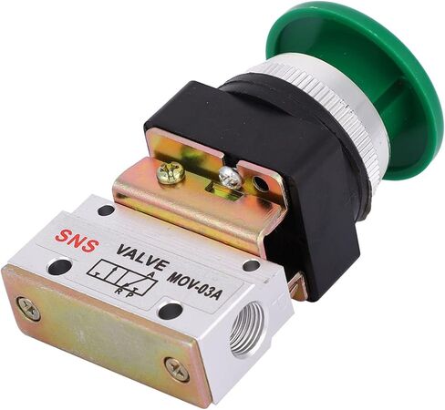 Yctze 2 Position 3 Way G1/8 Pneumatic Mechanical Valve, Push Button Air Release Control Valve MOV-03A, for 1/4 Inch Valves in Kuwait